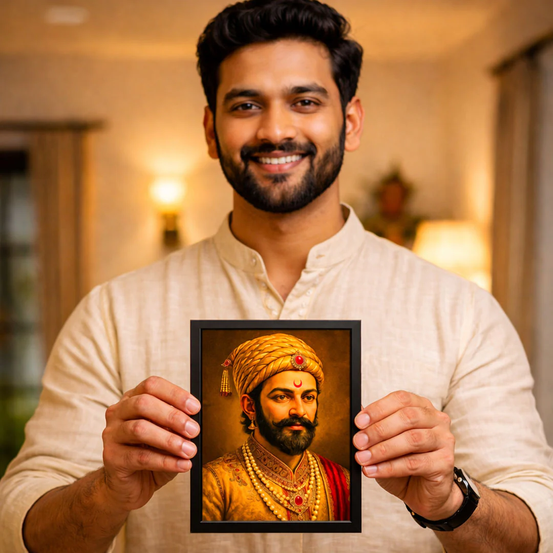 Chhatrapati Shivaji Maharaj Inspirational Portrait Wall Frame - Image 6
