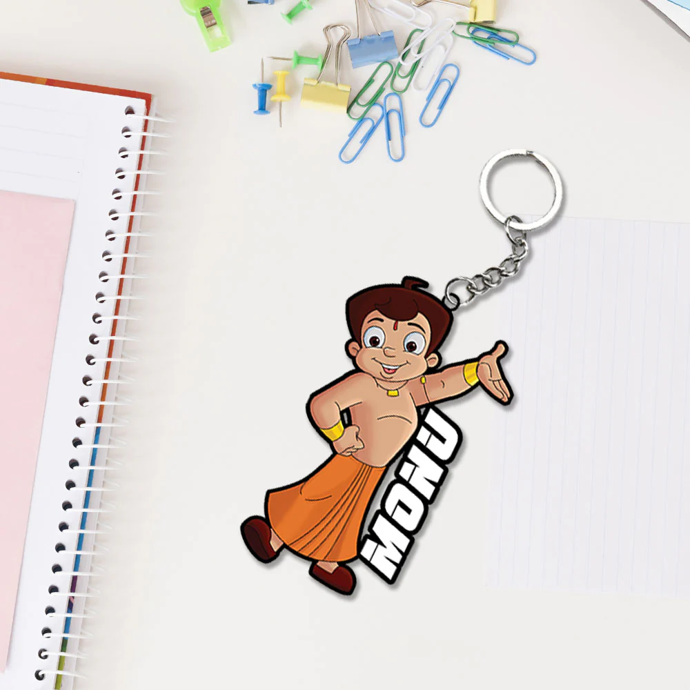 Chhota Bheem Characters Keychain or Keyrings with Name