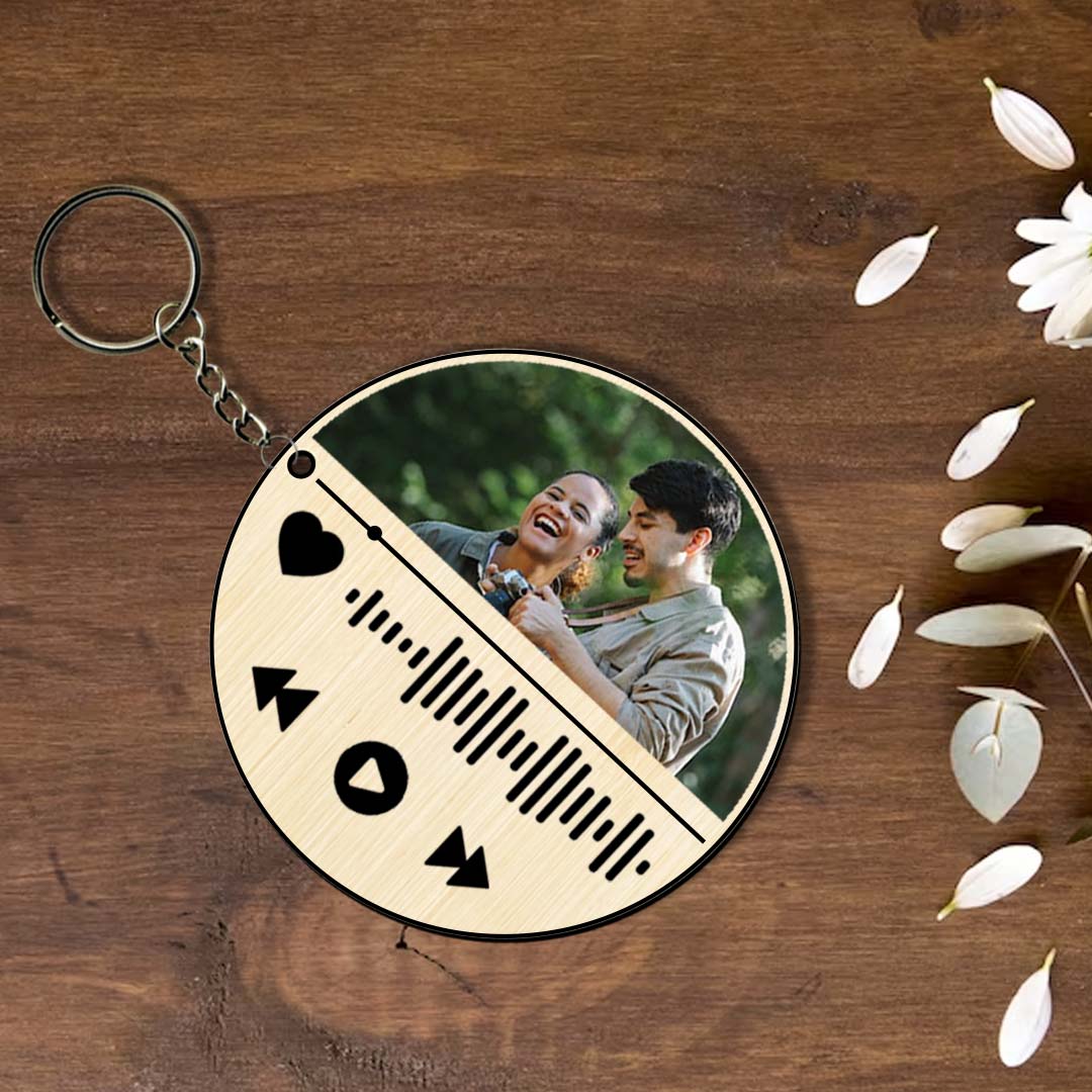 Circular Spotify Keychain