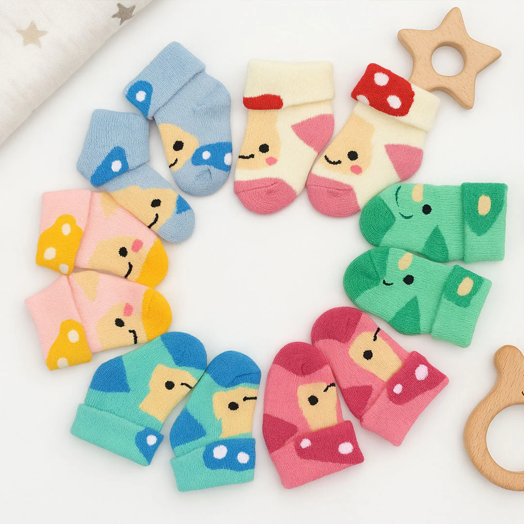 Colorful Cartoon Baby Socks Set - Image 3