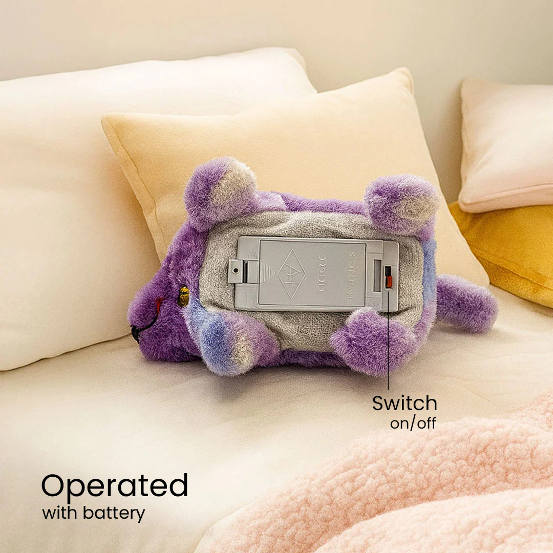 Colorful Dog Plush Toy with Bell Collar - Image 2