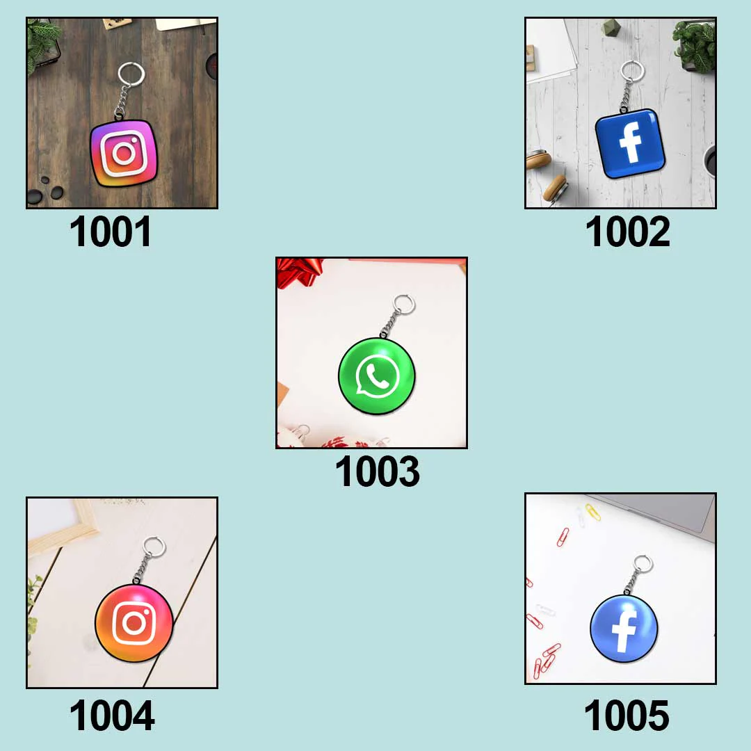 Connect in Style: Social Media Keychain Collection - Image 6
