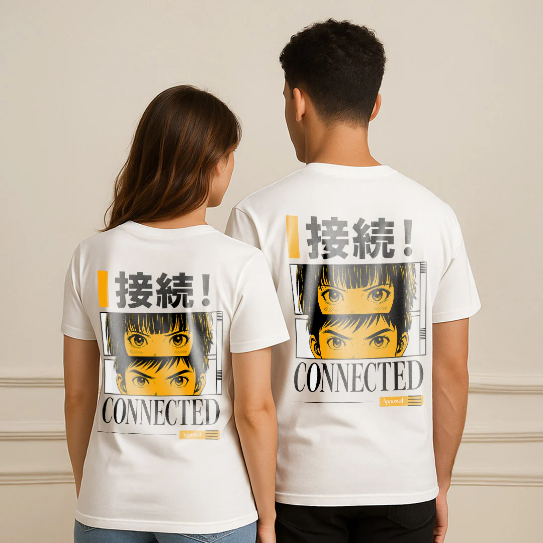 Connected Anime Back Print T-Shirt