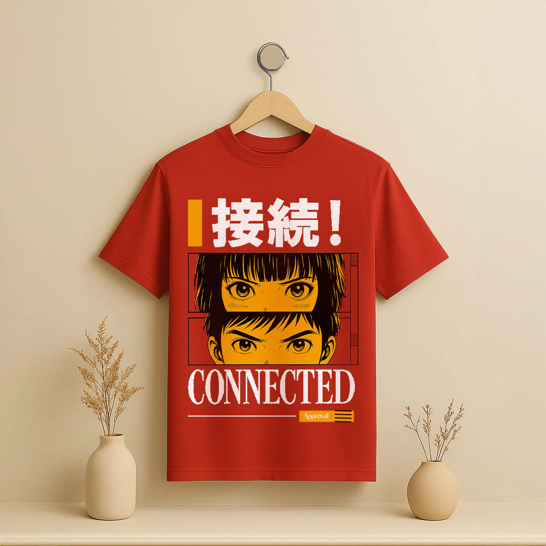 Connected Anime Back Print T-Shirt - Image 2