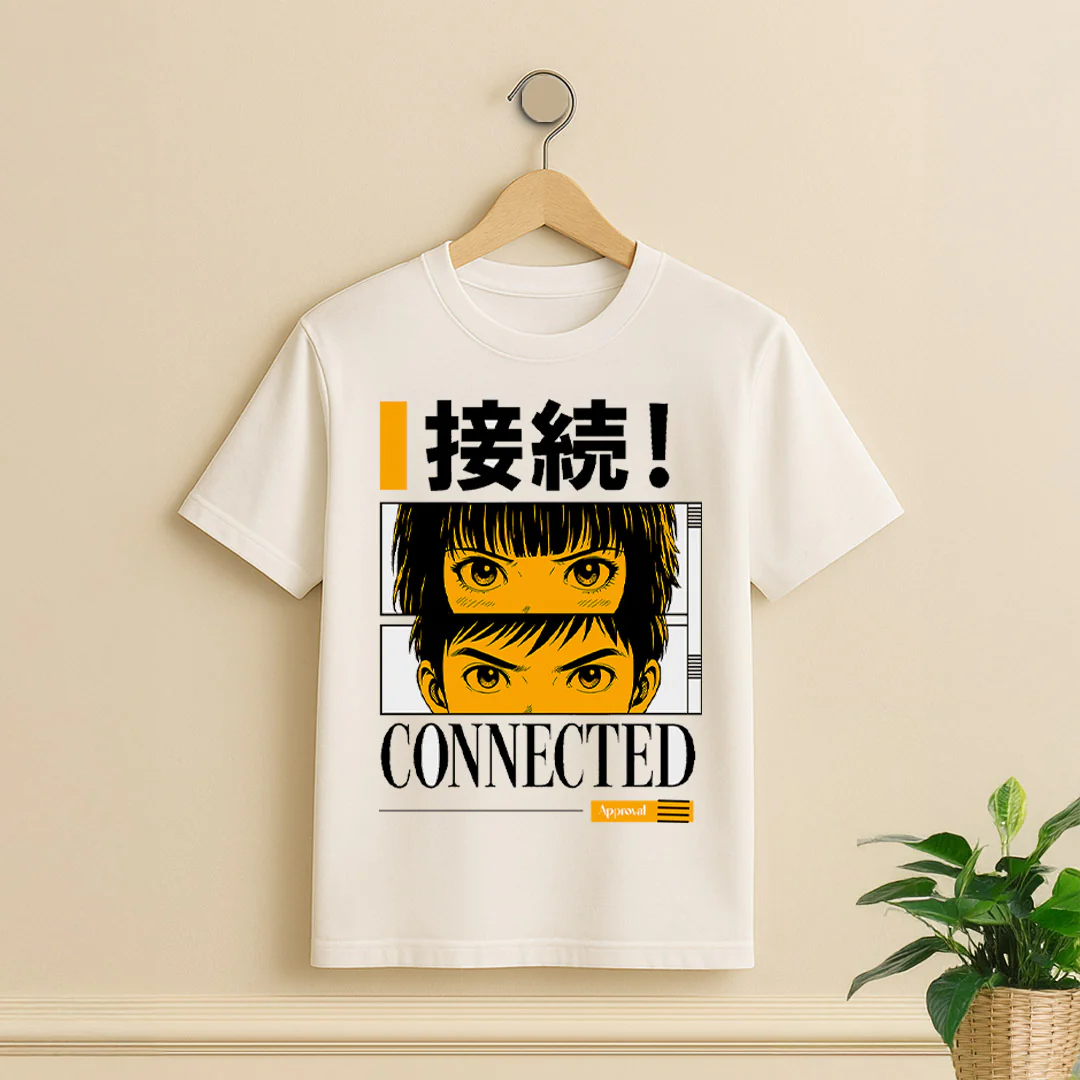 Connected Anime Back Print T-Shirt - Image 3