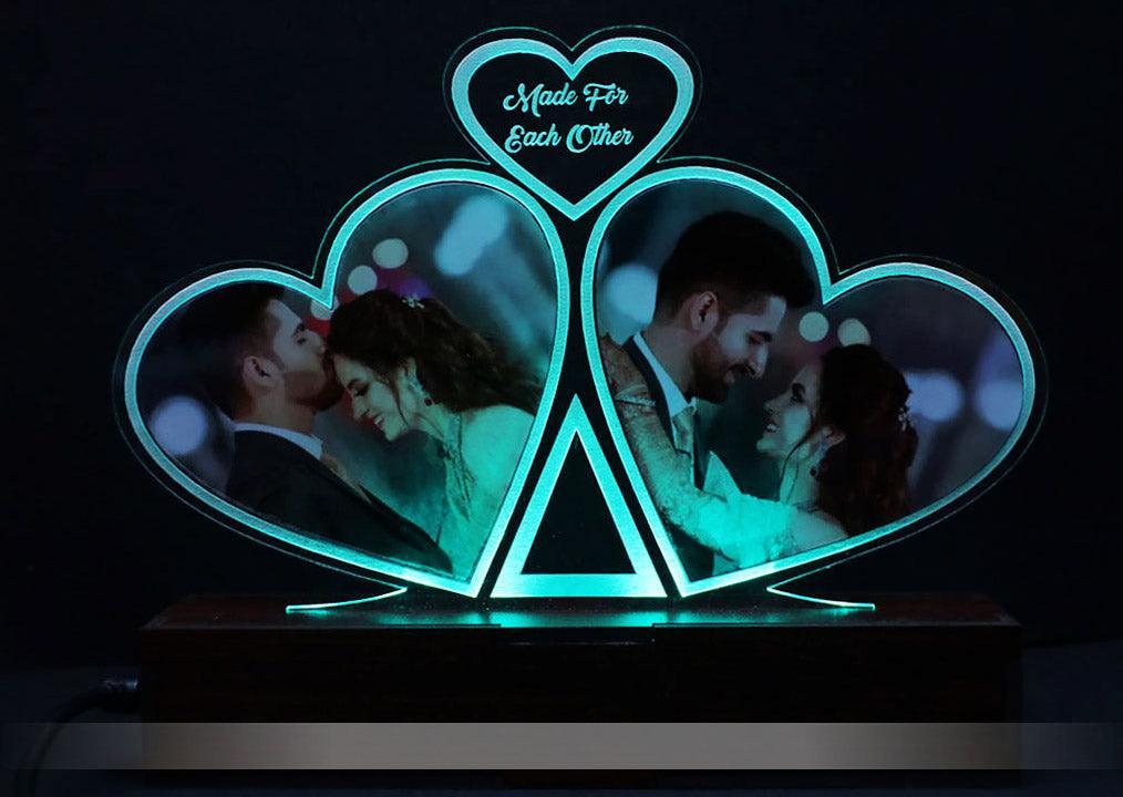 3D Acrylic Heart Multi-Led Table Lamp - Image 3