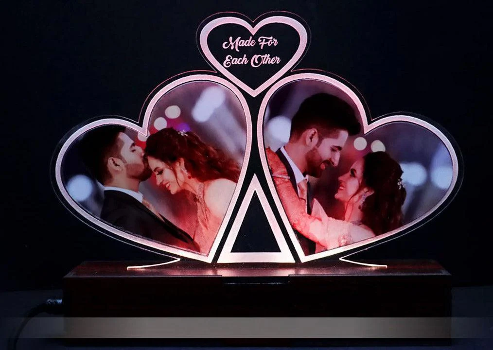 3D Acrylic Heart Multi-Led Table Lamp - Image 6