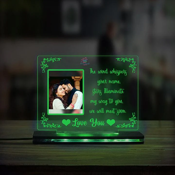 Acrylic Multi-Led Table Lamp For Love Partners - Image 3