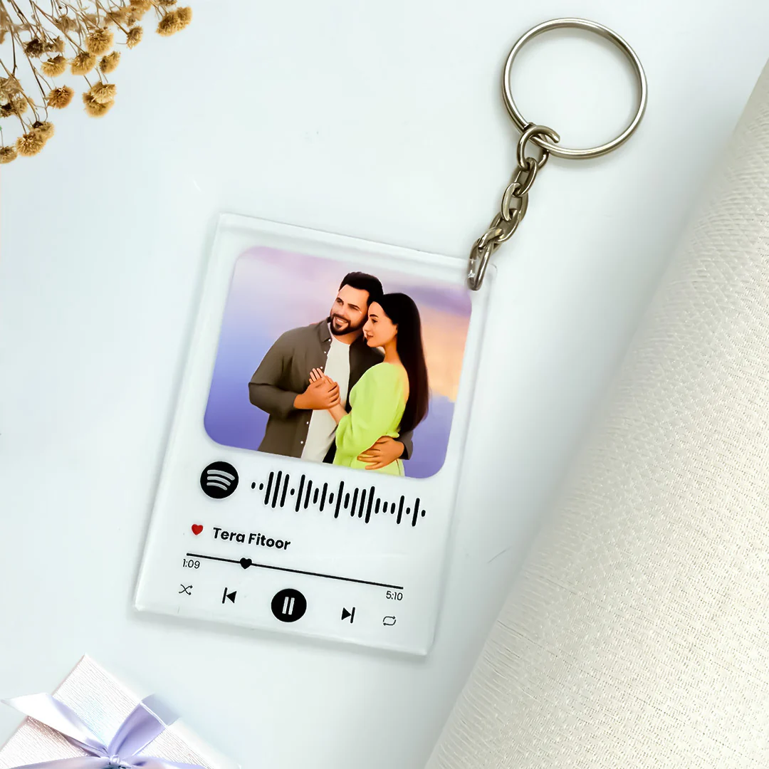 Couple Spotify Custom Song & Pic Keychain - Image 3