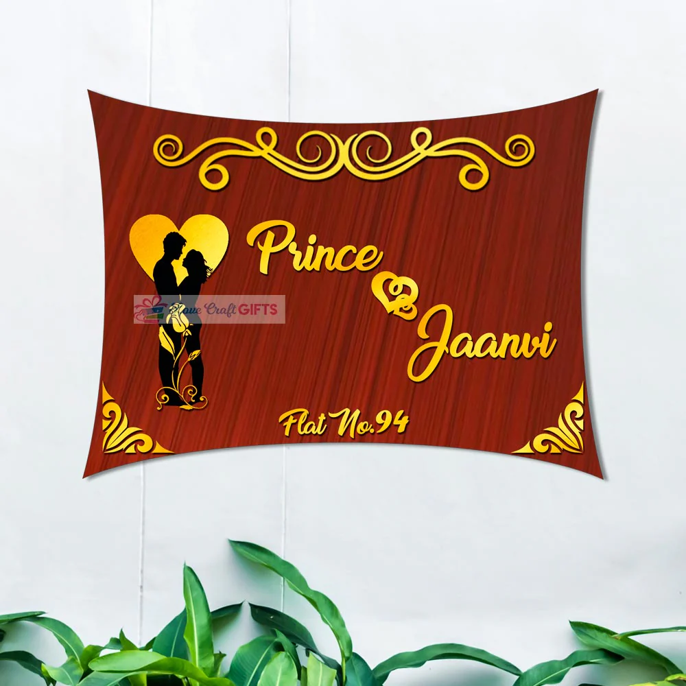 Couple Wooden Home Name Plates-12x15"