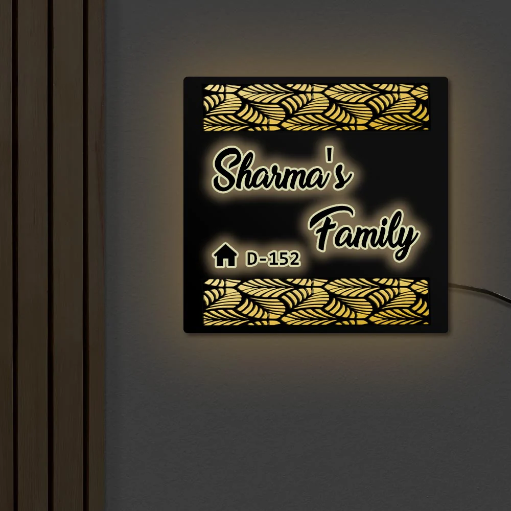 Creative LED Name Plates For Home