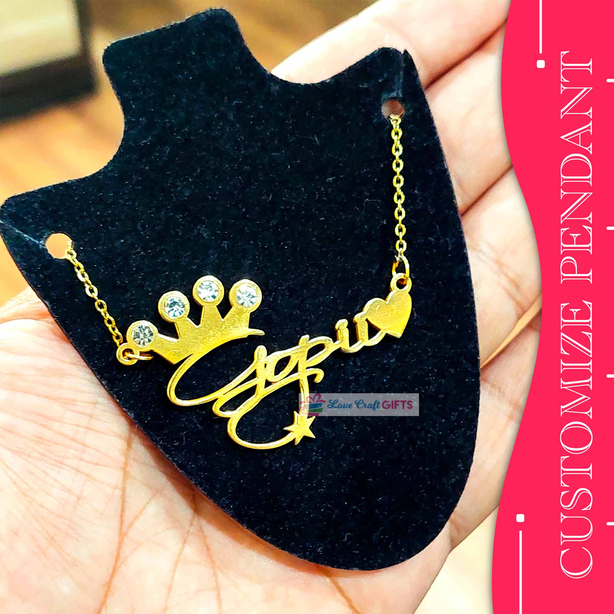 CROWN AND HEART PENDANT - Image 2