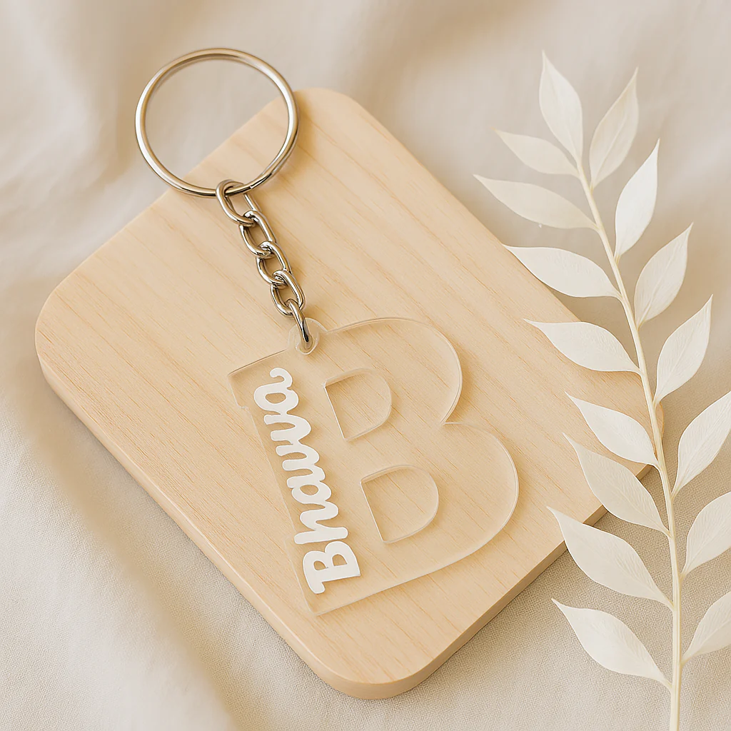 Custom Alphabet Acrylic Keychain - Image 3
