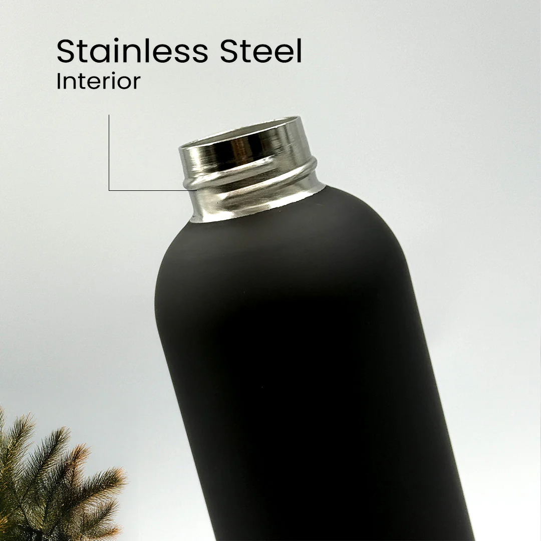 Custom Black Matte Stainless Steel Water Bottle – 500ml - Image 5