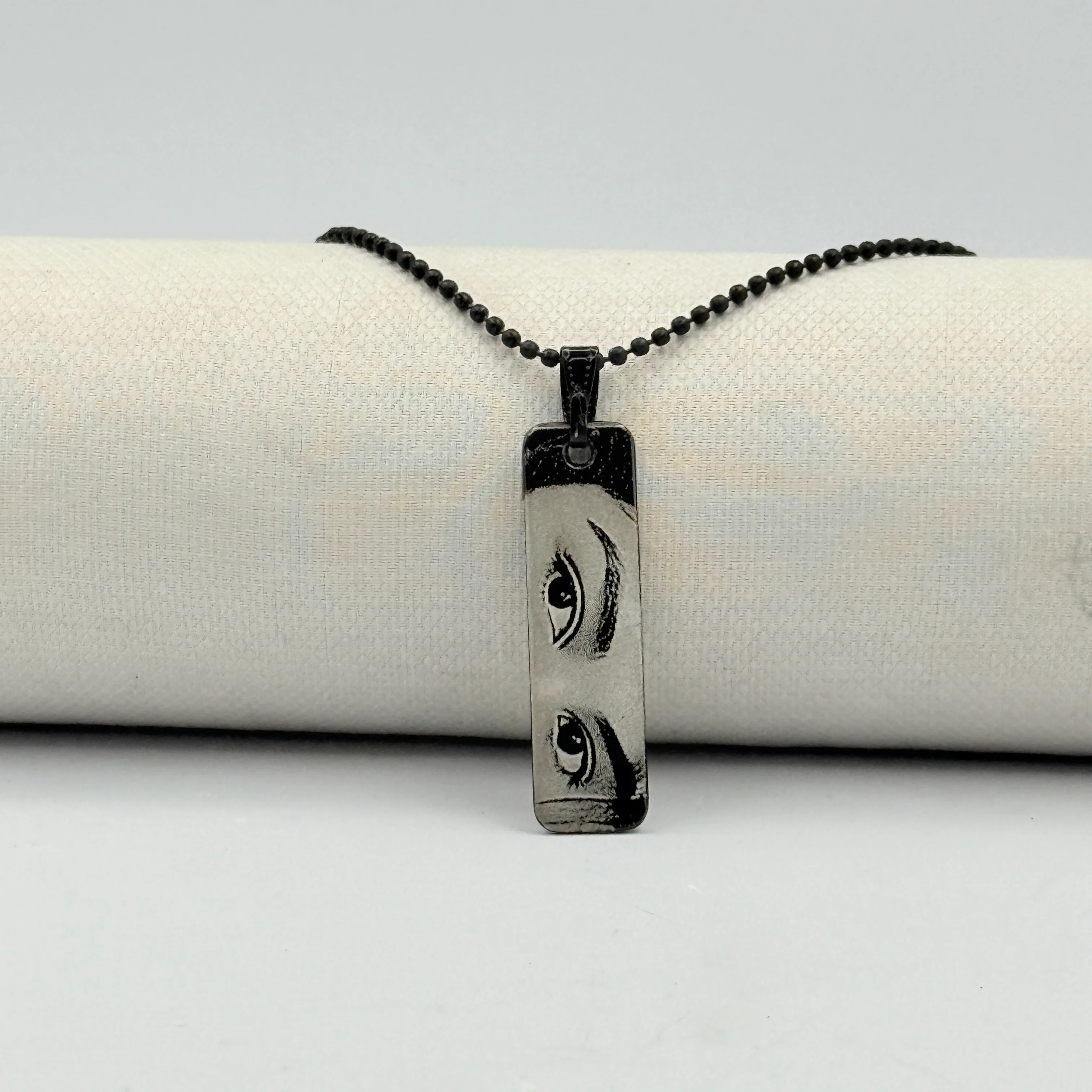 Custom Black & White Photo Engraved Necklace – Personalized Keepsake Pendant - Image 5