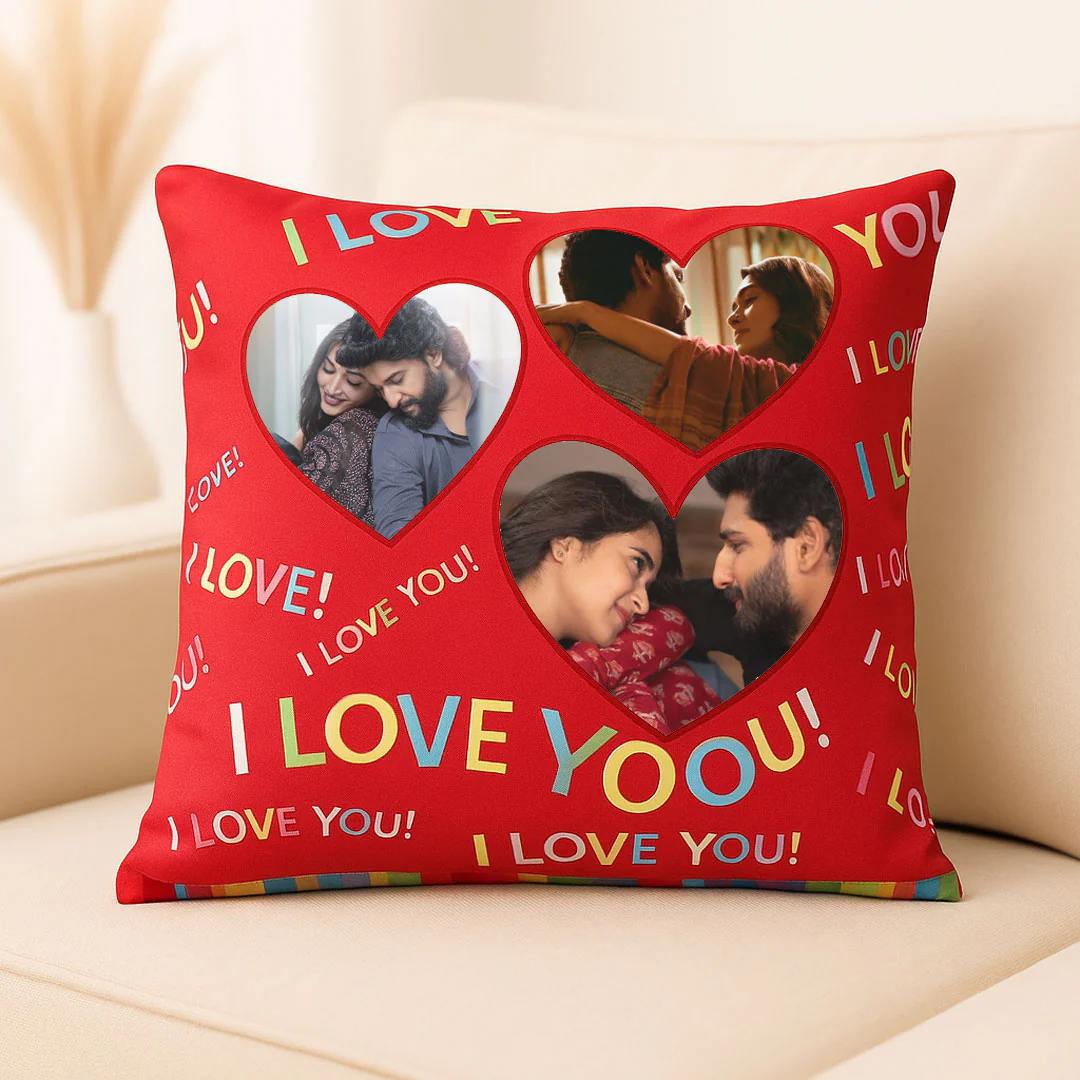 Custom Couple Photo Cushion– Double-Sided Print
