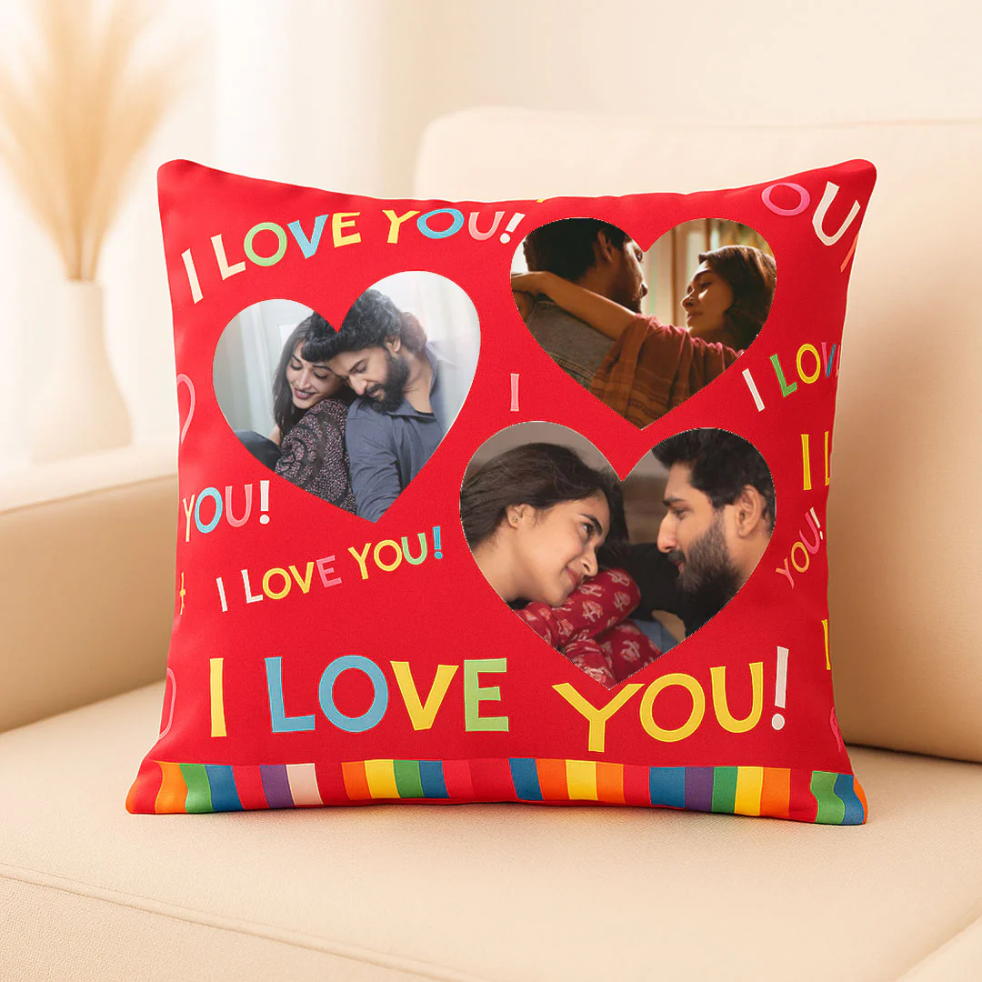 Custom Couple Photo Cushion– Double-Sided Print - Image 5