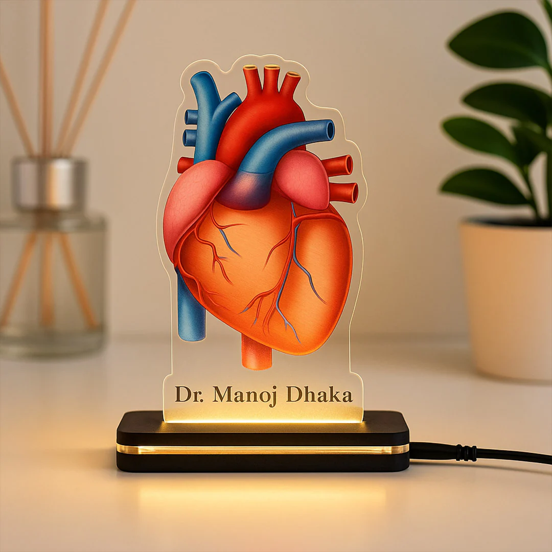 Custom Doctor Heart LED Lamp - Image 4