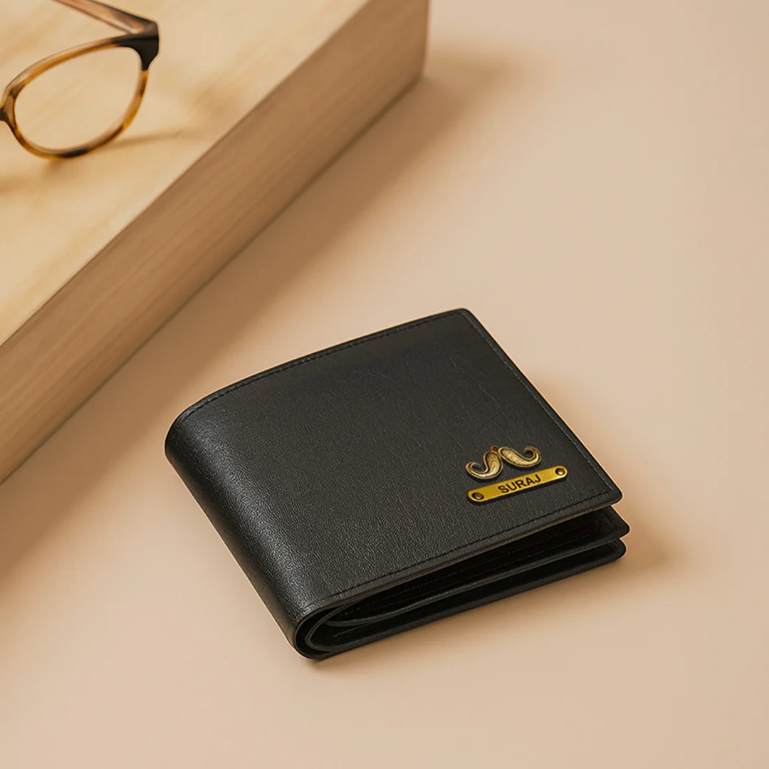 Custom Engraved Name Wallet with Charm - Image 5