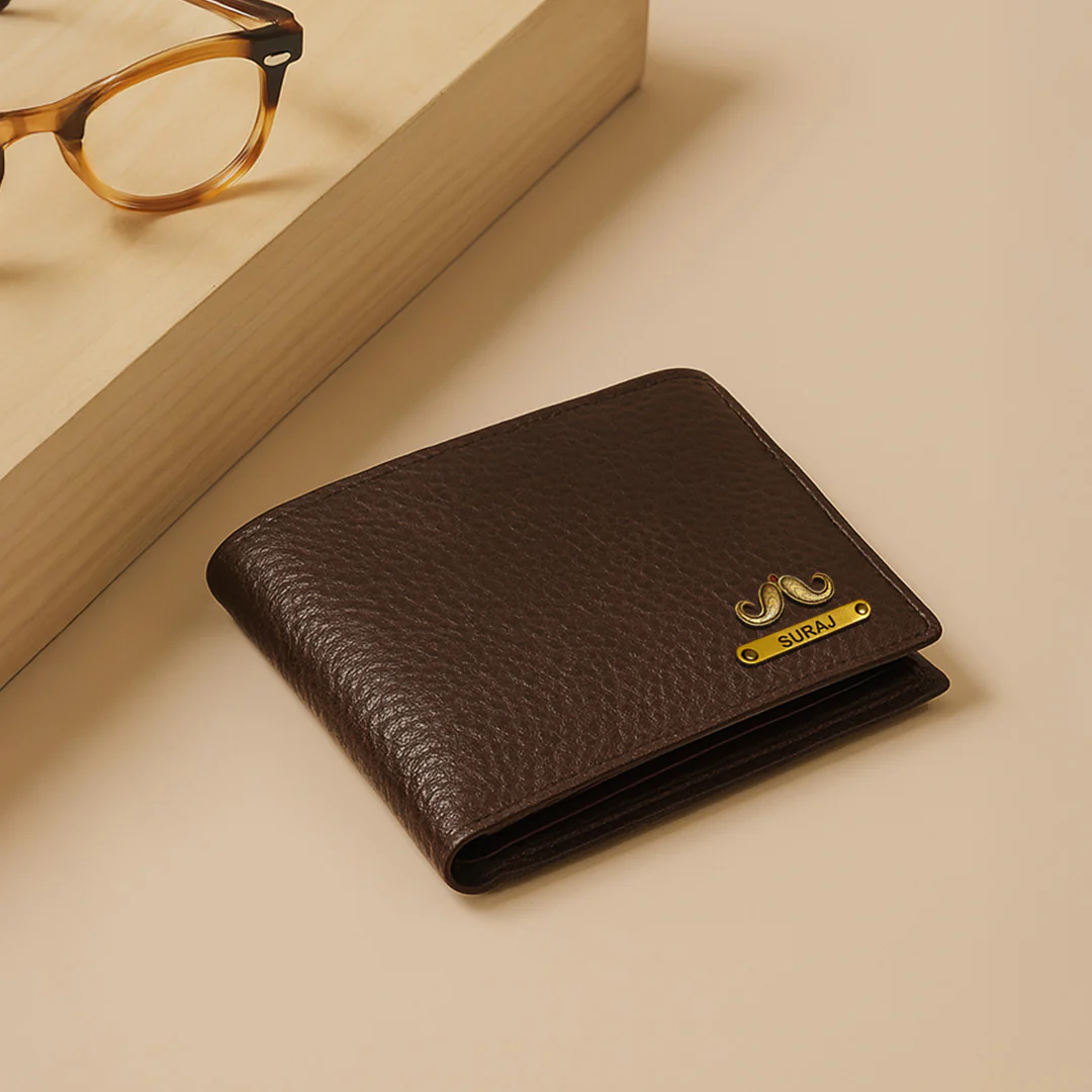 Custom Engraved Name Wallet with Charm - Image 7