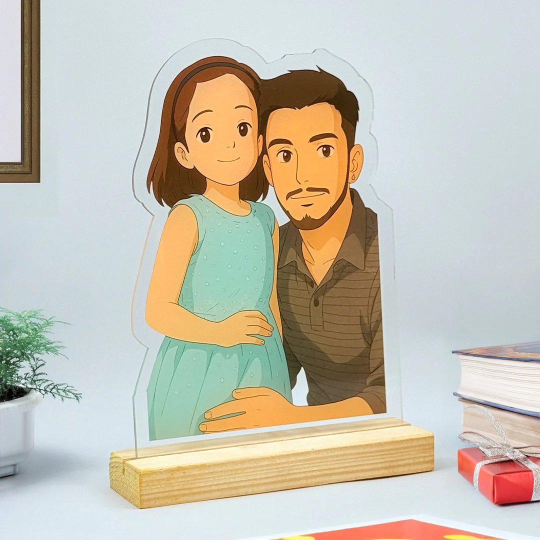 Custom Ghibli-Inspired Acrylic Table Stand – Personalized Anime Art Gift - Image 3