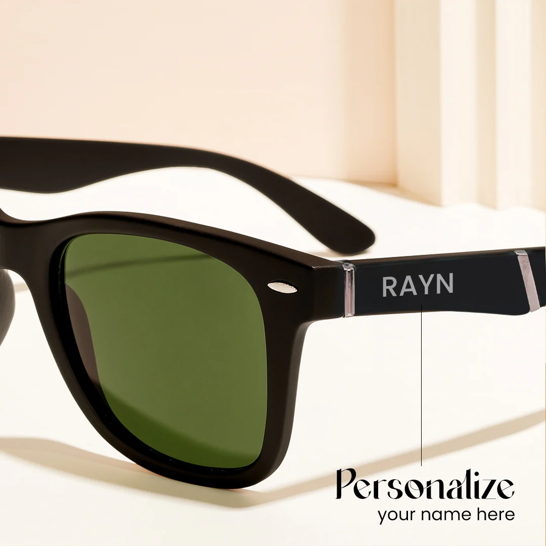Custom Green Lens Sunglasses - Image 2