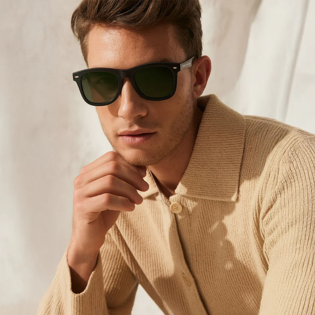 Custom Green Lens Sunglasses - Image 4