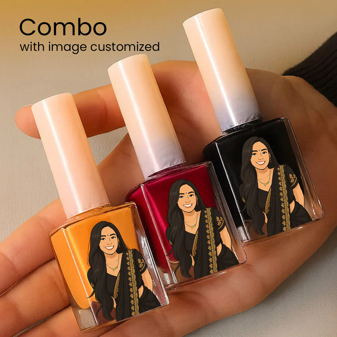 Custom Illustrated Nail Polish Bottle– 3 Pc Combo - Image 5
