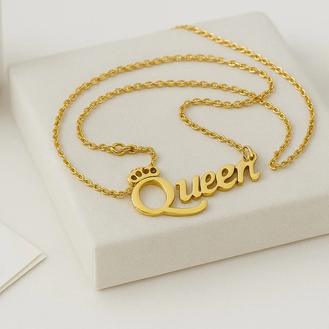 Custom Name Crown Pendant Necklace - Image 2
