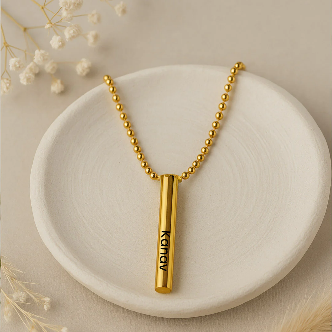 Custom Name Pendant Round Necklace - Image 2