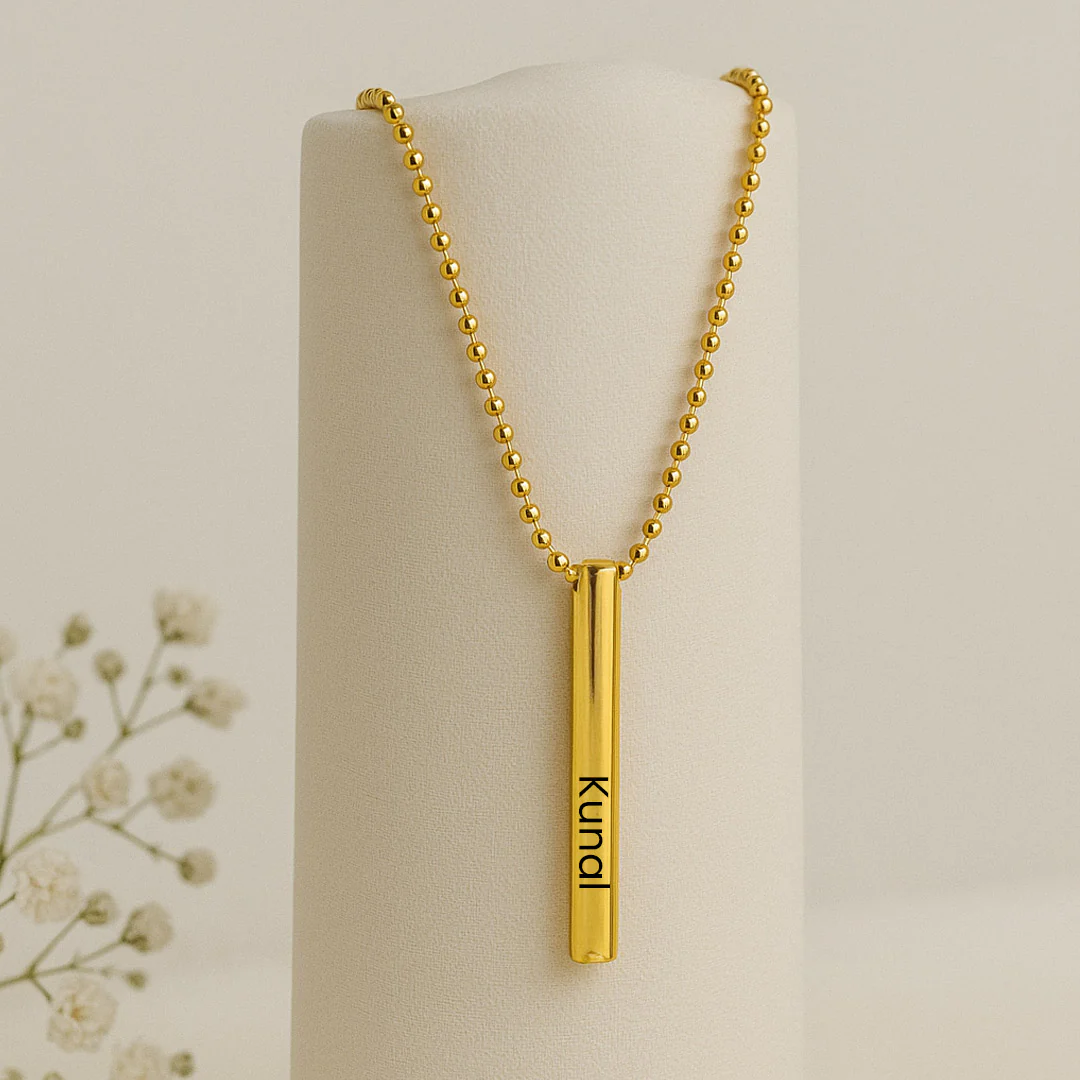 Custom Name Pendant Round Necklace - Image 3