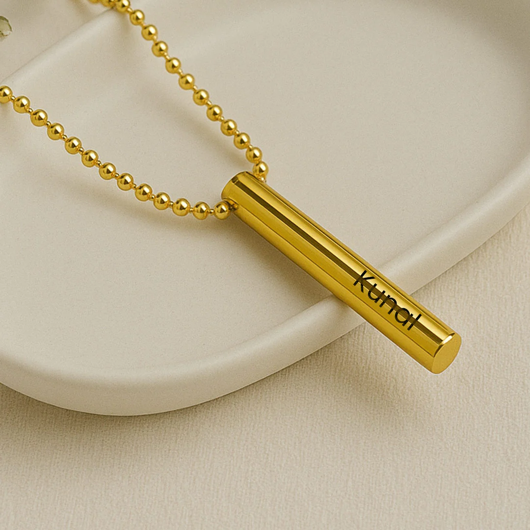 Custom Name Pendant Round Necklace - Image 4