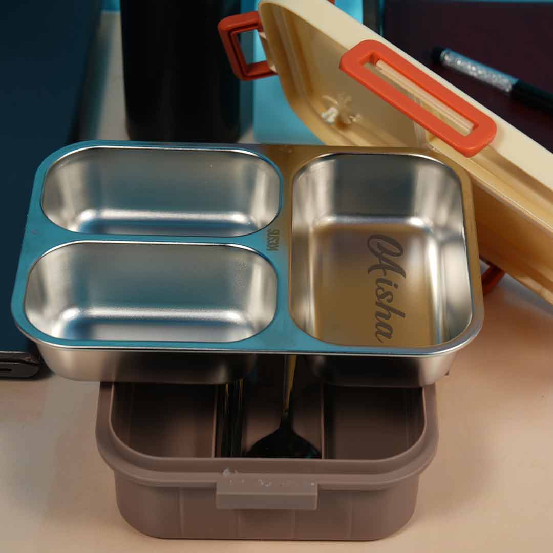 Custom Stainless Steel Lunch Box | 3 Compartments - Image 10