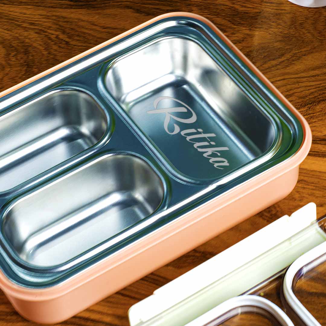 Custom Stainless Steel Lunch Box | 3 Compartments - Image 11