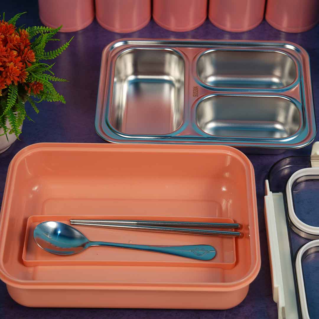 Custom Stainless Steel Lunch Box | 3 Compartments - Image 6