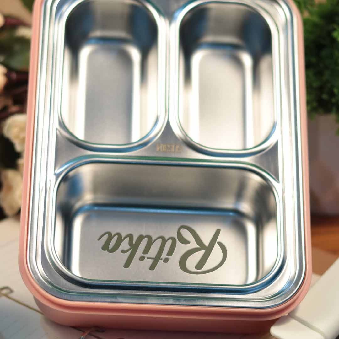 Custom Stainless Steel Lunch Box | 3 Compartments - Image 7