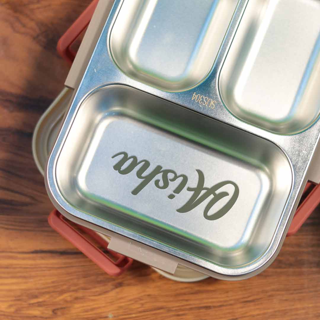 Custom Stainless Steel Lunch Box | 3 Compartments - Image 8
