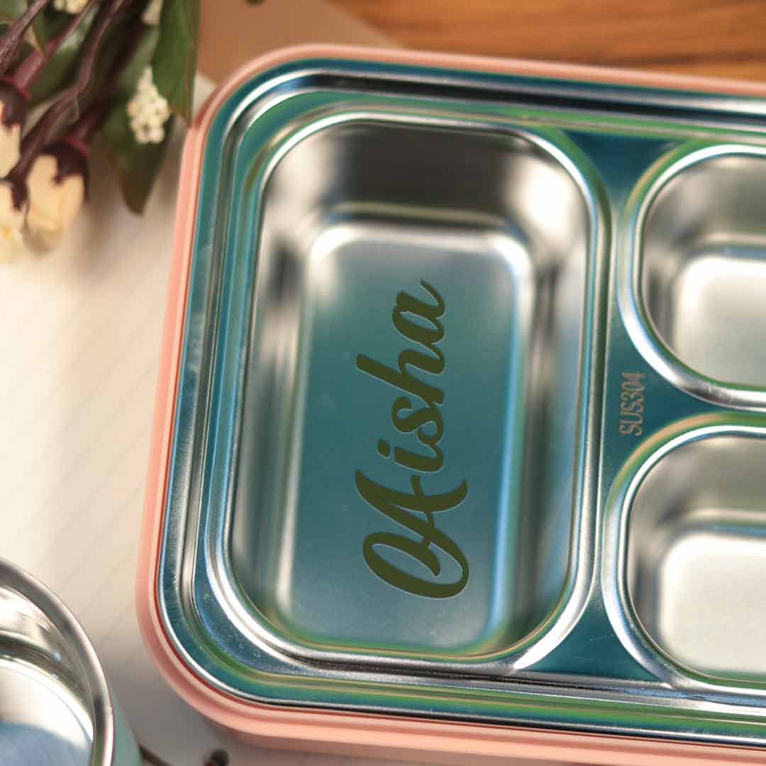Custom Stainless Steel Lunch Box | 3 Compartments - Image 9