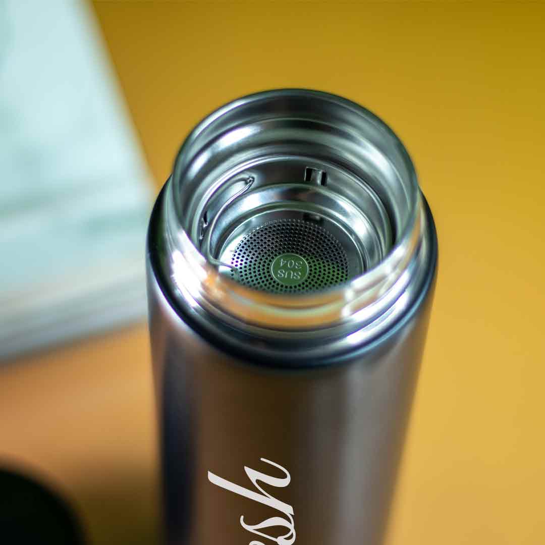 Custom Temperature Water Bottle ( Matte Black 500ml) - Image 2