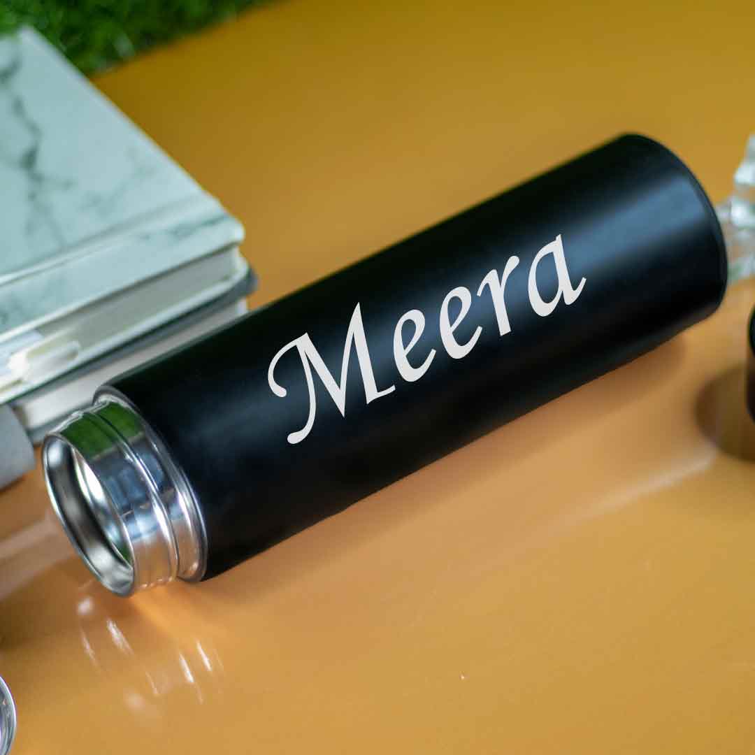 Custom Temperature Water Bottle ( Matte Black 500ml) - Image 4