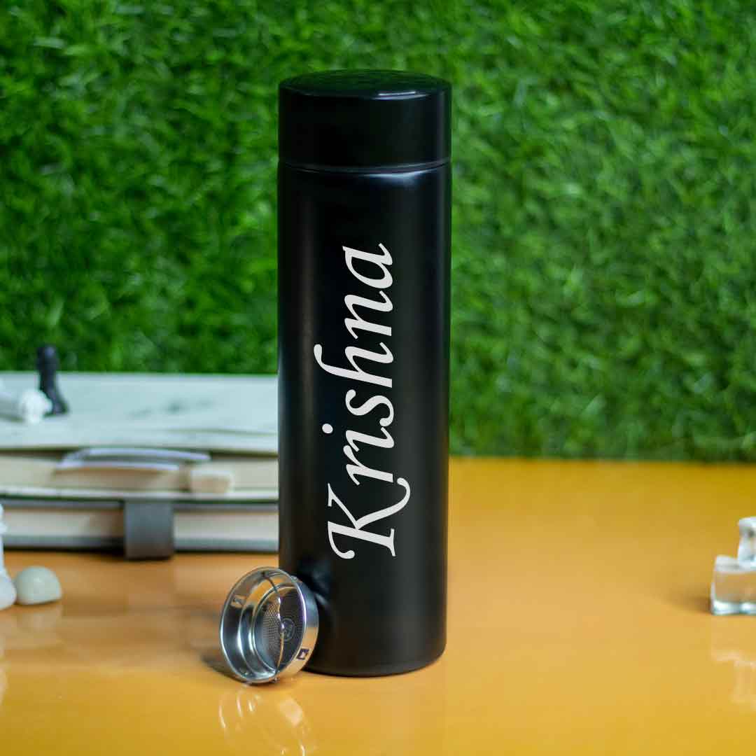 Custom Temperature Water Bottle ( Matte Black 500ml) - Image 5