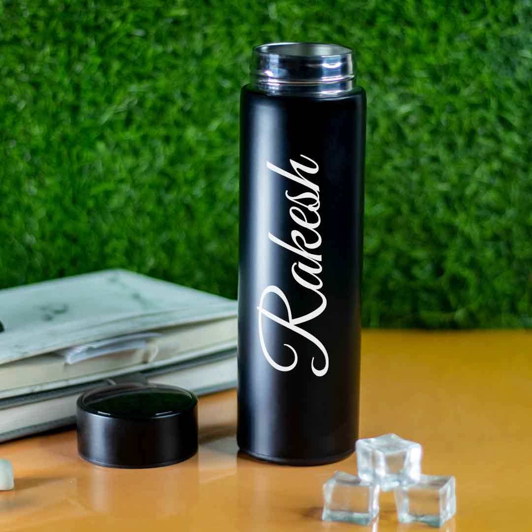 Custom Temperature Water Bottle ( Matte Black 500ml) - Image 6