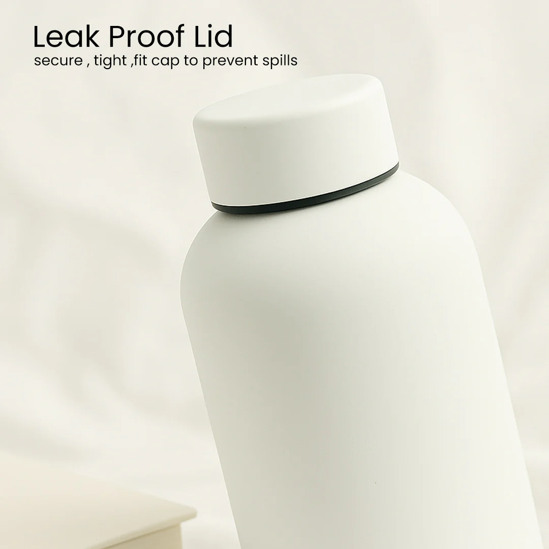 Custom White Matte Stainless Steel Water Bottle – 500ml - Image 4