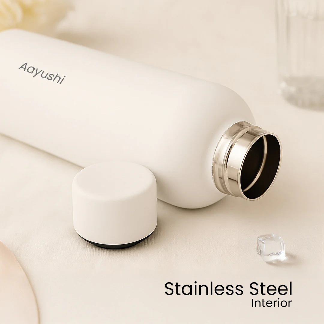 Custom White Matte Stainless Steel Water Bottle – 500ml - Image 5