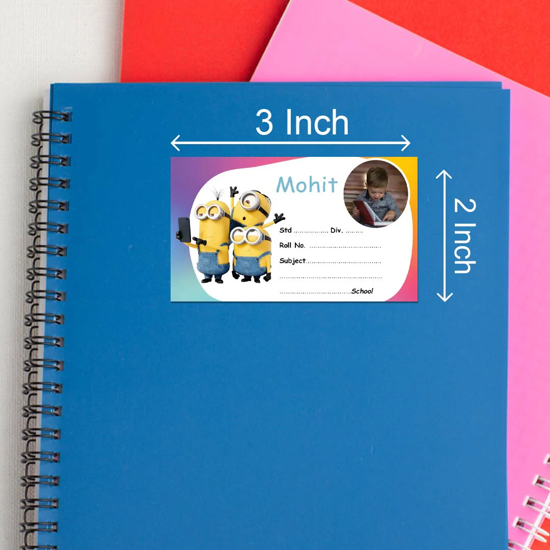 Customized Minions Name Slips | 12x18" Sheet with 36 Labels - Image 3