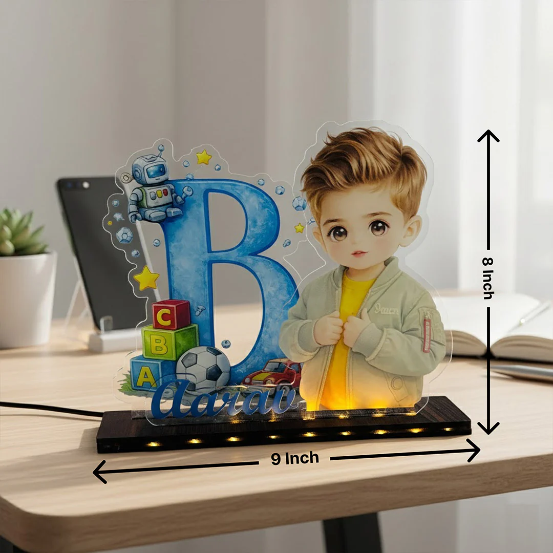 Customized Alphabet Acrylic LED Lamp(9×8") - Image 2