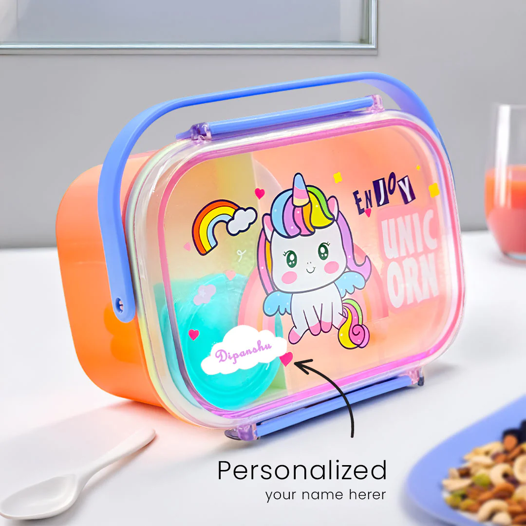Customized Big Lunch Box with Unicorn/Dragon Design - Image 3