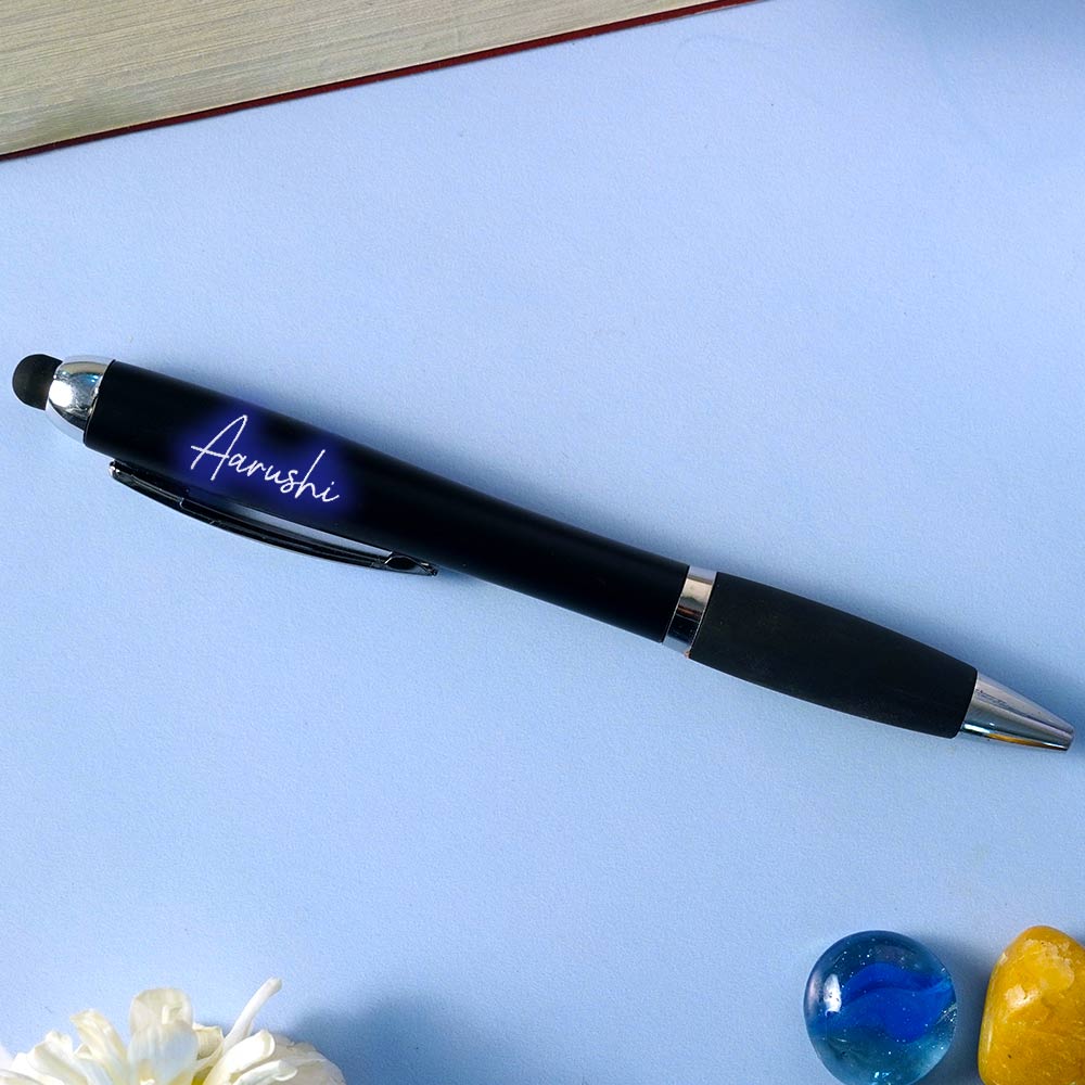 Personalized Premium LED Pen - Black - Image 3