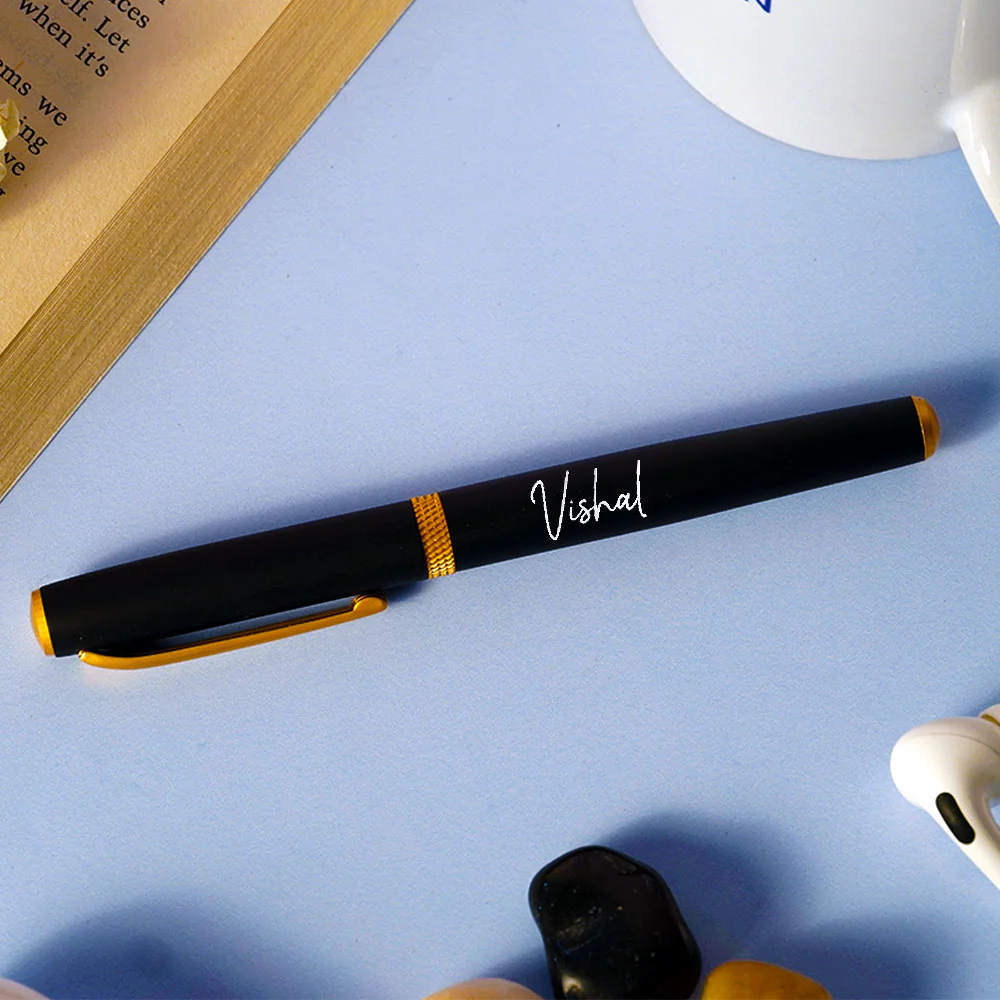 Personalized Premium Metallic Ball Pen - Black - Image 2
