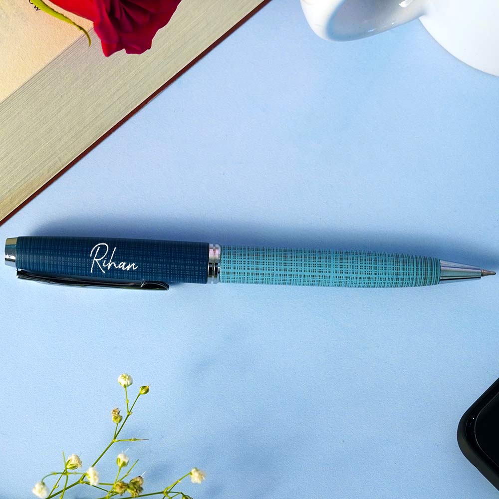 Roller Metallic Finish Ball Pen - Blue - Image 3